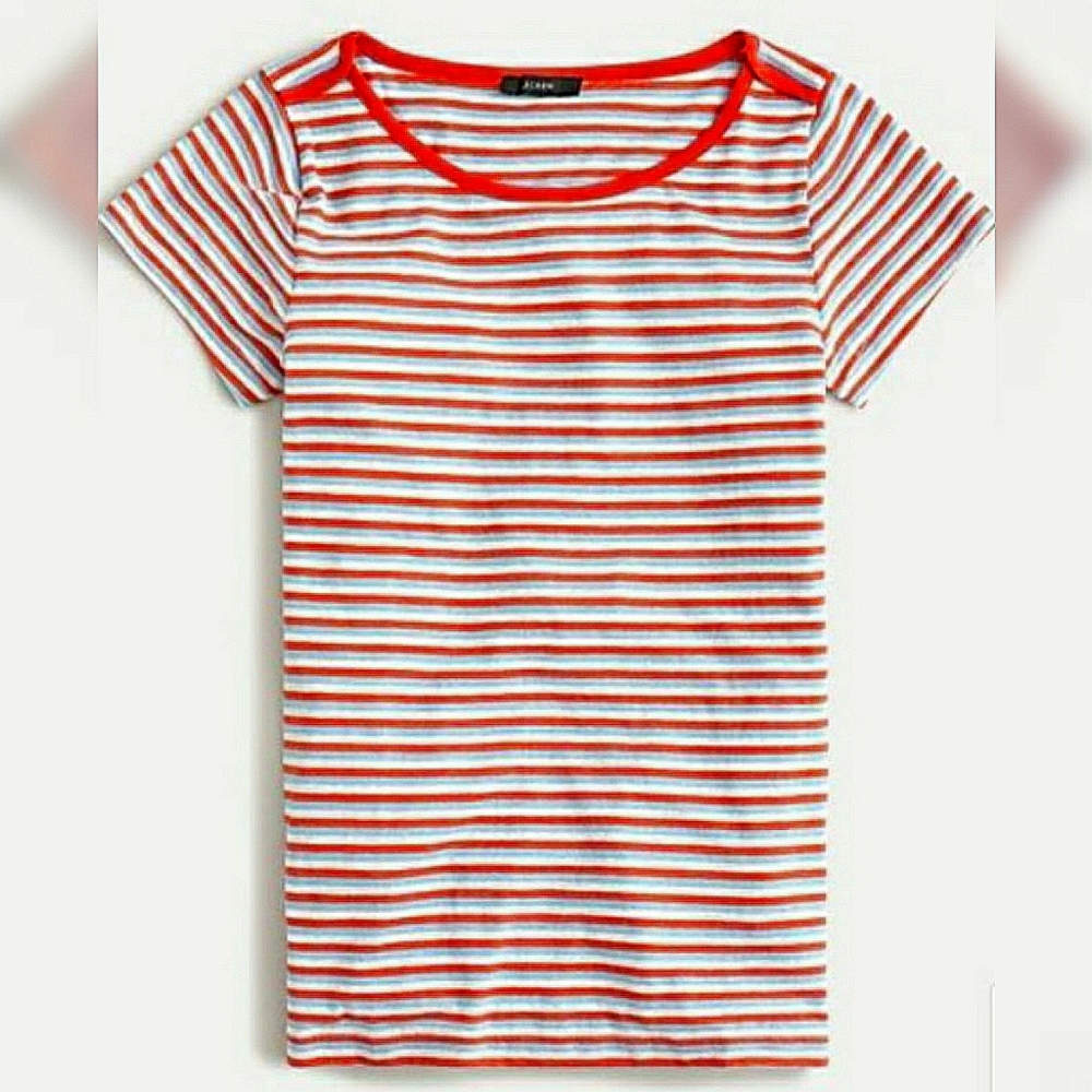 J Crew Wide-neck slub ringer t-shirt